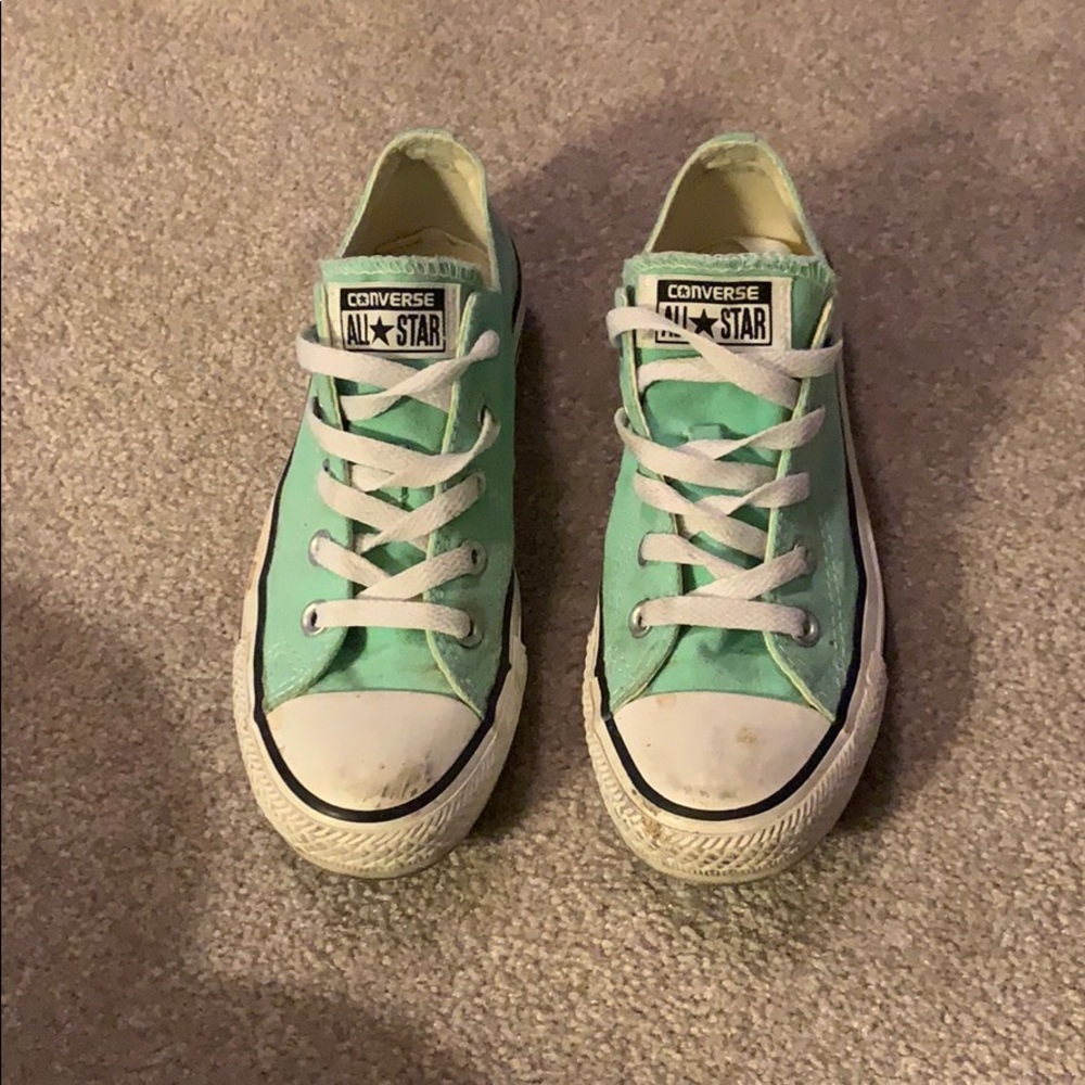 Converse mint green sneakers